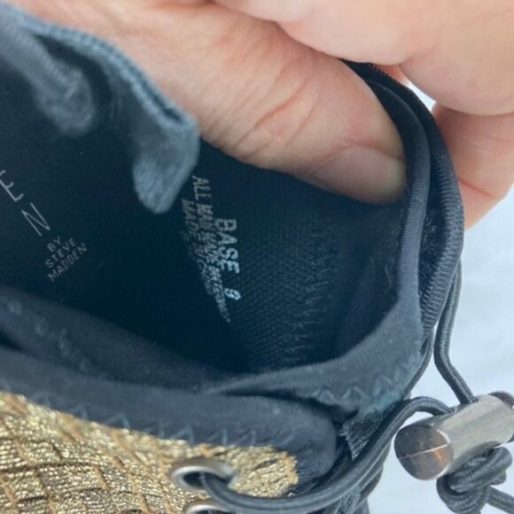 Womens‎ Steven by Steve Madden Wedge Shoe Gold Black Base 9 - Picture 8 of 9